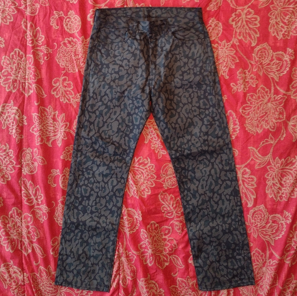 Levi's original 501 camo jeans brown black green men's size 32 X 32